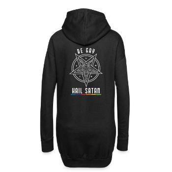 Be Gay Hail Satan LGBT Satanist - Hoodie-Kleid - Schwarz - Hinten
