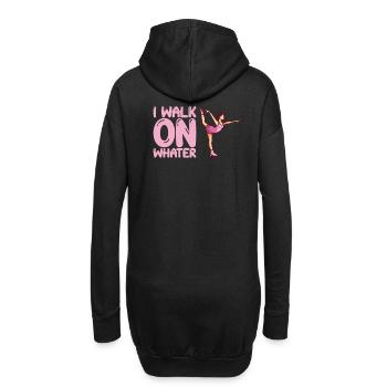 I Walk On Water Eiskunstläufer lustig - Hoodie-Kleid - Schwarz - Hinten