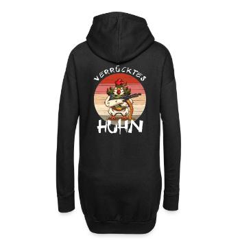 Crazy Chicken Drôle Farmer Farmer - Sweat-shirt à capuche long Femme - noir - Dos