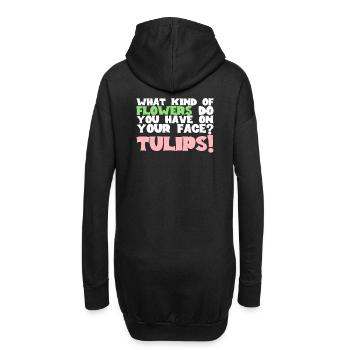 What kind Of Flowers Do You Have On Your Face - Hoodie-Kleid - Schwarz - Hinten