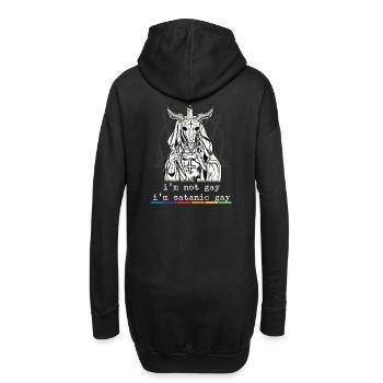 I'm not gay i'm satanic gay I LGBT Pride - Hoodie-Kleid - Schwarz - Hinten