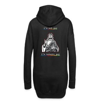 I'm Not Gay I'm Satanic Gay I LGBT - Hoodie-Kleid - Schwarz - Hinten