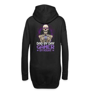 gamer gaming gaming jeux vidéo cadeau - Sweat-shirt à capuche long Femme - noir - Dos