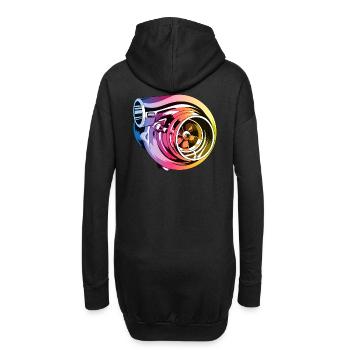 Turbocompresseur Boosté Auto Tuning Car Mechanic - Sweat-shirt à capuche long Femme - noir - Dos