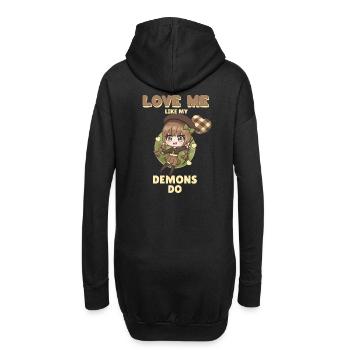Aimez-moi comme mes démons est-ce que je mignonne fille d’anime - Sweat-shirt à capuche long Femme - noir - Dos