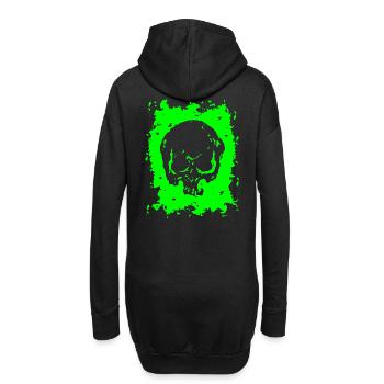 2reborn Skull Head Totenkopf Angst Tot Died 3 - Hoodie-Kleid - Schwarz - Hinten