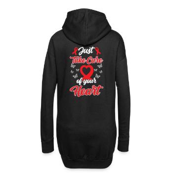 Maladie cardiaque - Sweat-shirt à capuche long Femme - noir - Dos