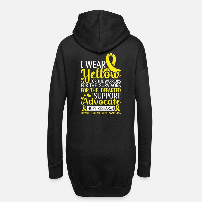 Endometriose - Hoodie-Kleid - Schwarz