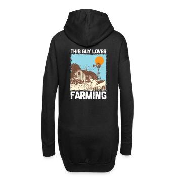 This Guy Loves Farming I Bauer lustig - Hoodie-Kleid - Schwarz - Hinten