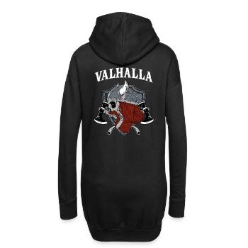 Valhalla I Guerrier Viking - Sweat-shirt à capuche long Femme - noir - Dos