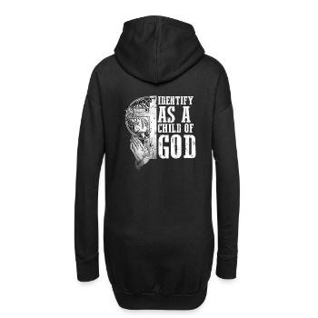 Identifiez-vous comme un enfant de Dieu I Jésus - Sweat-shirt à capuche long Femme - noir - Dos