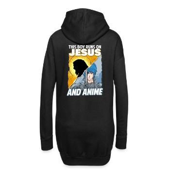 Ce garçon court sur Jésus et l’anime I Kawaii Otaku - Sweat-shirt à capuche long Femme - noir - Dos