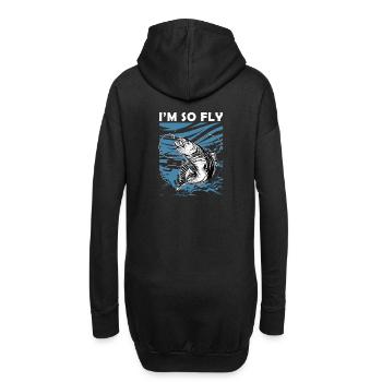 I'm So Fly I Fliegenfischen lustig - Hoodie-Kleid - Schwarz - Hinten