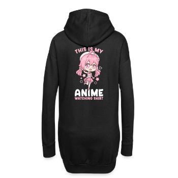 This Is My Anime Watching Shirt I Kawaii Girl - Hoodie-Kleid - Schwarz - Hinten