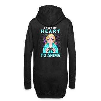 J’ai donné mon cœur à l’anime I Otaku Kawaii Girl - Sweat-shirt à capuche long Femme - noir - Dos