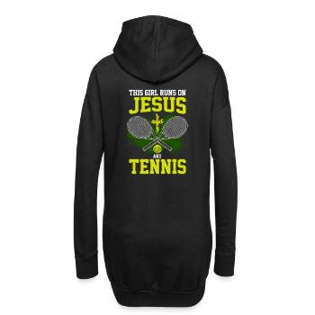 THIS GIRL RUNS ON JESUS AND TENNIS - Hoodie-Kleid - Schwarz - Hinten