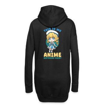 This Is My Anime Watching Shirt I Kawaii Girl - Hoodie-Kleid - Schwarz - Hinten