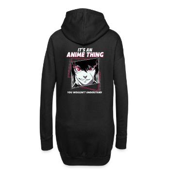C’est un truc d’anime que vous ne comprendriez pas - Sweat-shirt à capuche long Femme - noir - Dos