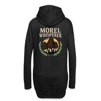 Morel Whisperer I Funny Schwammerlsucher Pilze - Hoodie-Kleid - Schwarz - Hinten
