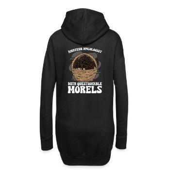 Amateur Mycologist With Questionable Morels - Hoodie-Kleid - Schwarz - Hinten