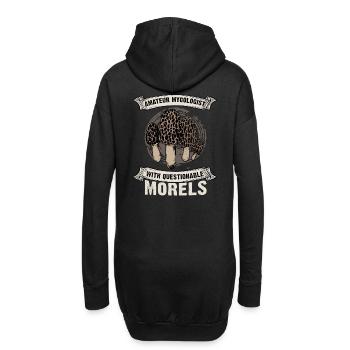 Amateur Mycologist With Questionable Morels - Hoodie-Kleid - Schwarz - Hinten