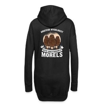 Amateur Mycologist With Questionable Morels - Hoodie-Kleid - Schwarz - Hinten