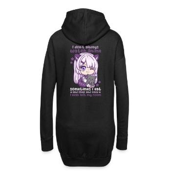 I Don't Always Watch Anime I Manga Kawaii Otaku - Hoodie-Kleid - Schwarz - Hinten