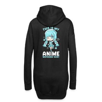 This Is My Anime Watching Shirt I Kawaii Otaku - Hoodie-Kleid - Schwarz - Hinten