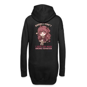 Désolé, je ne peux pas avoir trop d’anime à regarder - Sweat-shirt à capuche long Femme - noir - Dos