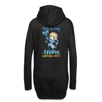 Ceci est ma chemise de regarder l’anime I Kawaii Otaku - Sweat-shirt à capuche long Femme - noir - Dos