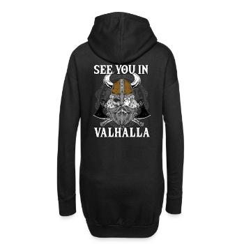 See You In Valhalla I Viking Warrior I Mythology - Hoodie-Kleid - Schwarz - Hinten