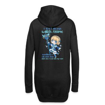 I Don't Always Watch Anime I Manga Kawaii Otaku - Hoodie-Kleid - Schwarz - Hinten