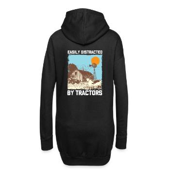FAMERS5 FACILEMENT DISTRAITS PAR LES TRACTIORS - Sweat-shirt à capuche long Femme - noir - Dos