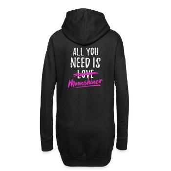 front 84371607426084591 - Hoodie-Kleid - Schwarz - Hinten
