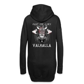 Fight For Glory See Us In Valhalla I Mythology - Hoodie-Kleid - Schwarz - Hinten