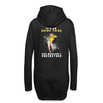 ANIME9Itsananimething - Hoodie-Kleid - Schwarz - Hinten