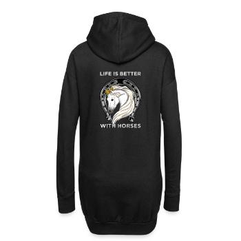 CROWNEDHORSE2LIFEISBETTERWITHHORSE - Hoodie-Kleid - Schwarz - Hinten