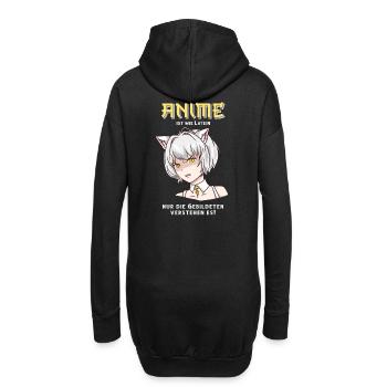 front 37031645650896319 - Hoodie-Kleid - Schwarz - Hinten