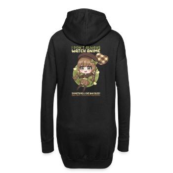 front 96361666604248510 - Hoodie-Kleid - Schwarz - Hinten