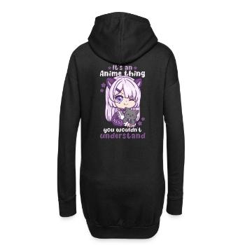 C’est un truc d’anime que vous ne comprendriez pas - Sweat-shirt à capuche long Femme - noir - Dos