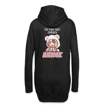 front 91921647202655764 - Hoodie-Kleid - Schwarz - Hinten