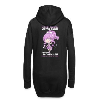 I Don't Always Watch Anime I Manga Kawaii Otaku - Hoodie-Kleid - Schwarz - Hinten