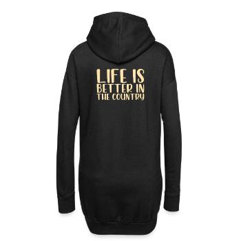 front 42101611231753766 - Hoodie-Kleid - Schwarz - Hinten