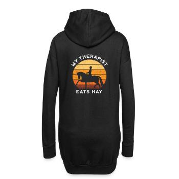 HORSERIDERSUNSETMYTHERAPISTEATSHAY - Hoodie-Kleid - Schwarz - Hinten
