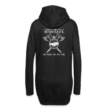 front 41401662293039481 - Hoodie-Kleid - Schwarz - Hinten