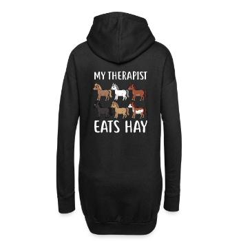HORSESPACKMYTHERAPISTEATSHAY - Hoodie-Kleid - Schwarz - Hinten