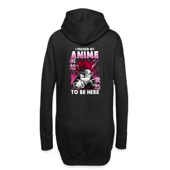 ANIME BOYS IPAUSEDMYANIMETOBEHERE - Sweat-shirt à capuche long Femme - noir - Dos