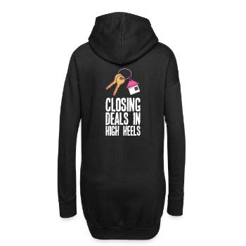 92671607972384608 avant - Sweat-shirt à capuche long Femme - noir - Dos