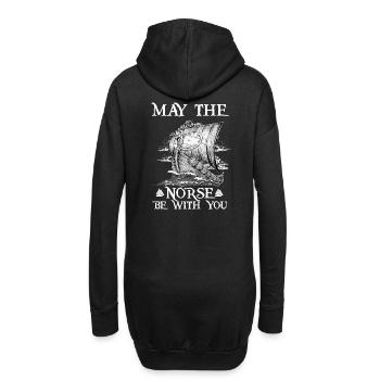 front 33811662298212142 - Hoodie-Kleid - Schwarz - Hinten