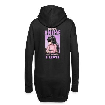front 23881646816988515 - Hoodie-Kleid - Schwarz - Hinten